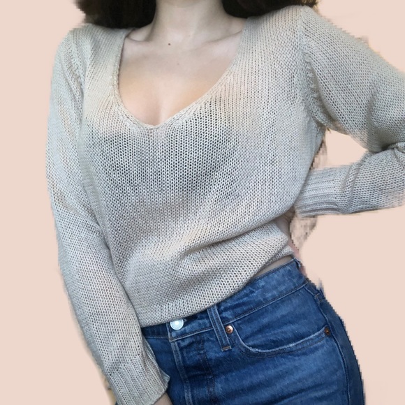 Nordstrom Sweaters - Nordstrom Distressed Cream Sweater